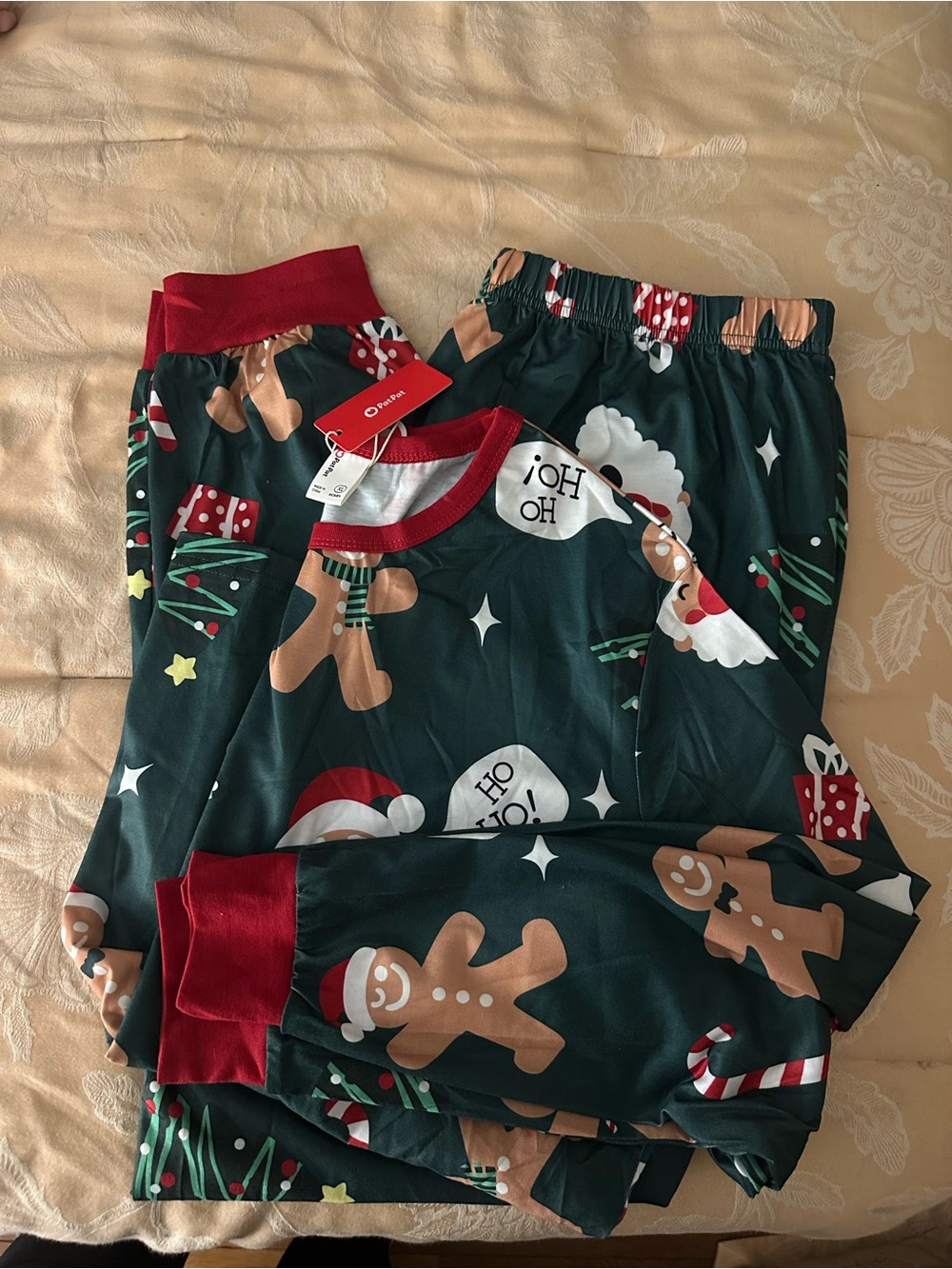 Womens PatPat Gingerbread Holiday Pajama Set